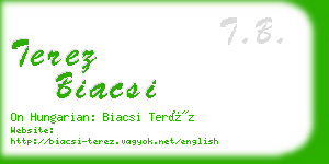 terez biacsi business card